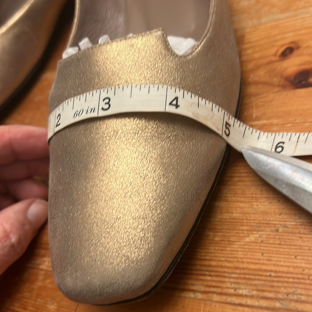 Hermès Gold Metallic Leather Smoking Slippers - Picture 11 of 11